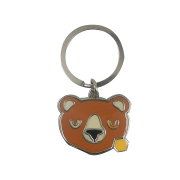 Custom Metal Promotional Cheap Bear Keychain with Letters